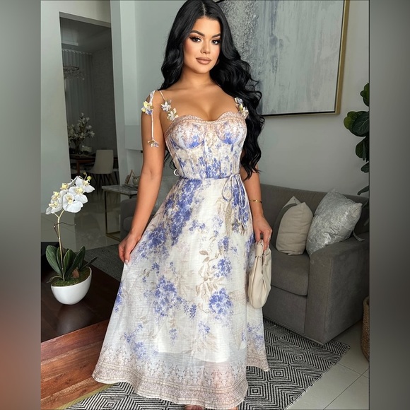 Floral Print Maxi Dress S/M - Picture 1 of 3